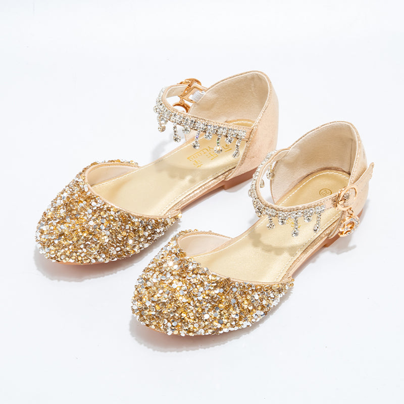 Mädchen-Kristallschuhe, elegante Schuhe, Kinder-High Heels