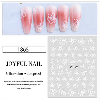 Kamelie 5D Relief Nagelsticker Stereo Ornament