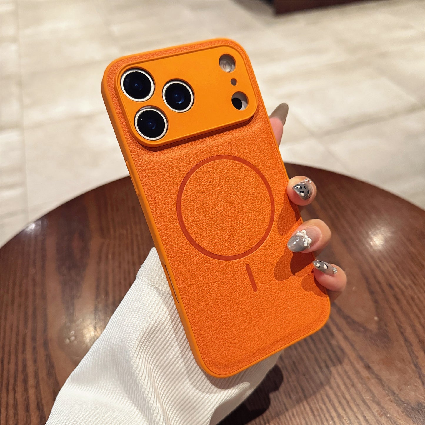 Magnetische Saugkraft, feiner Kreis, einfarbig, feine Löcher, Schutzhülle für Handys