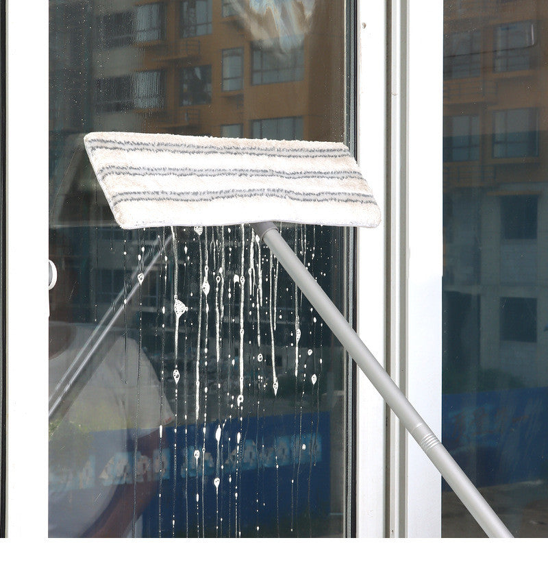 Magischer Silikon-Wischmopp, flacher Wischmopp zum Auswringen, freihändiges Waschen, Mikrofaser-Wischmopp für Zuhause, Küche, Haushalt, Bodenreinigung, Wischmopp-Pads