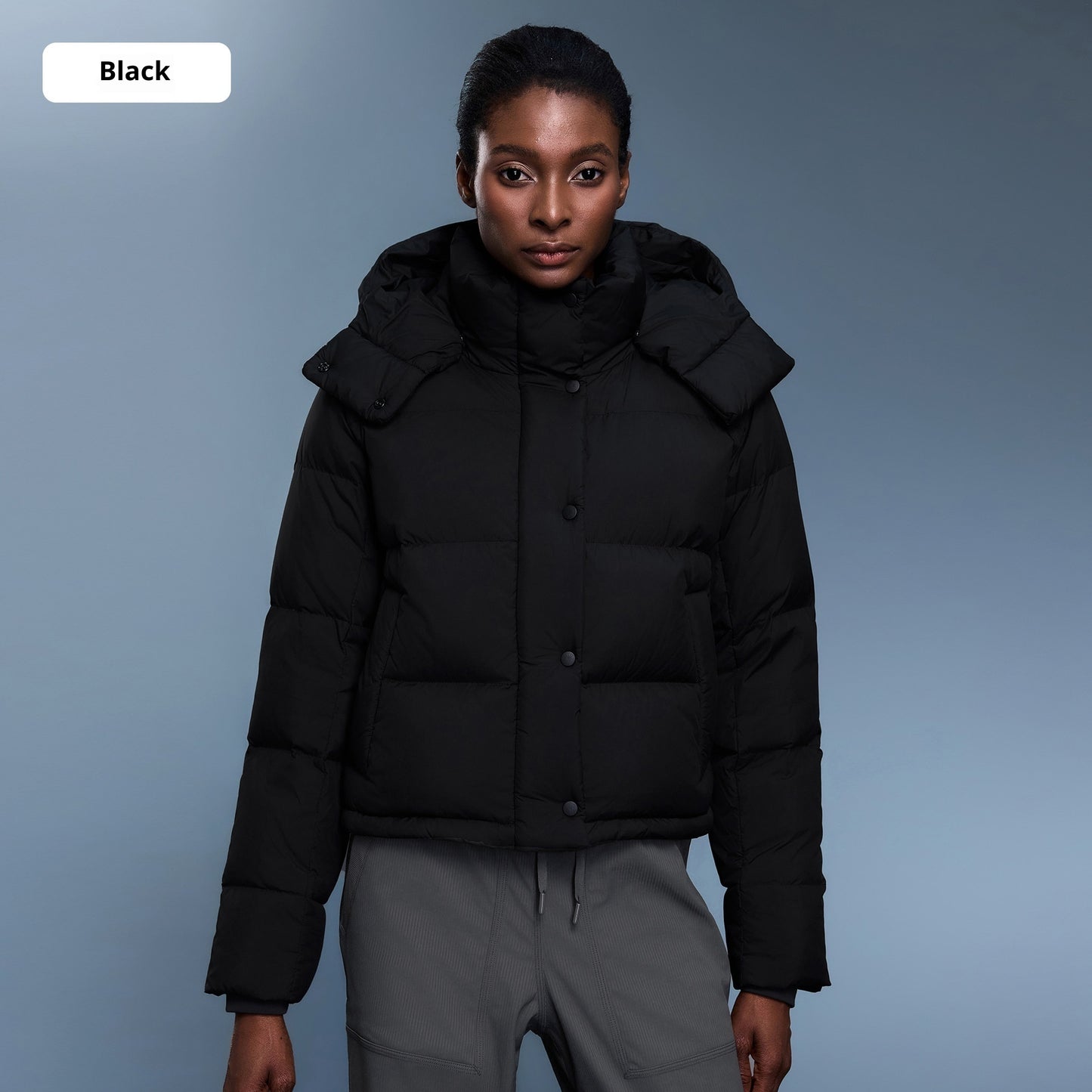 Neuer Wintermantel für Damen mit 90 % weißen Entendaunen, abnehmbarer Kapuze, dick, warm und locker geschnitten