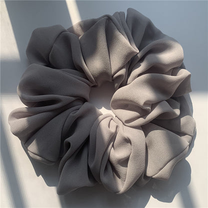 Großer Kopfstrauß aus Chiffon, Dickdarmring, Haarring