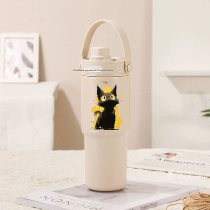 Ceramic Inner Liner Insulated Large Capacity Hand-held Straw Cup