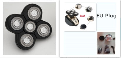 5-in-1 Multifunktions-Elektrorasierer mit 5 Klingen für Herren, wiederaufladbar, für Kopfrasur, Bart- und Nasenhaartrimmer