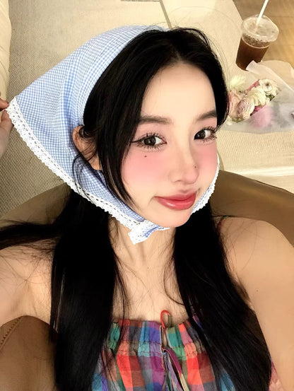 Female Sweet Dopamine Lace Hair Band Headcloth