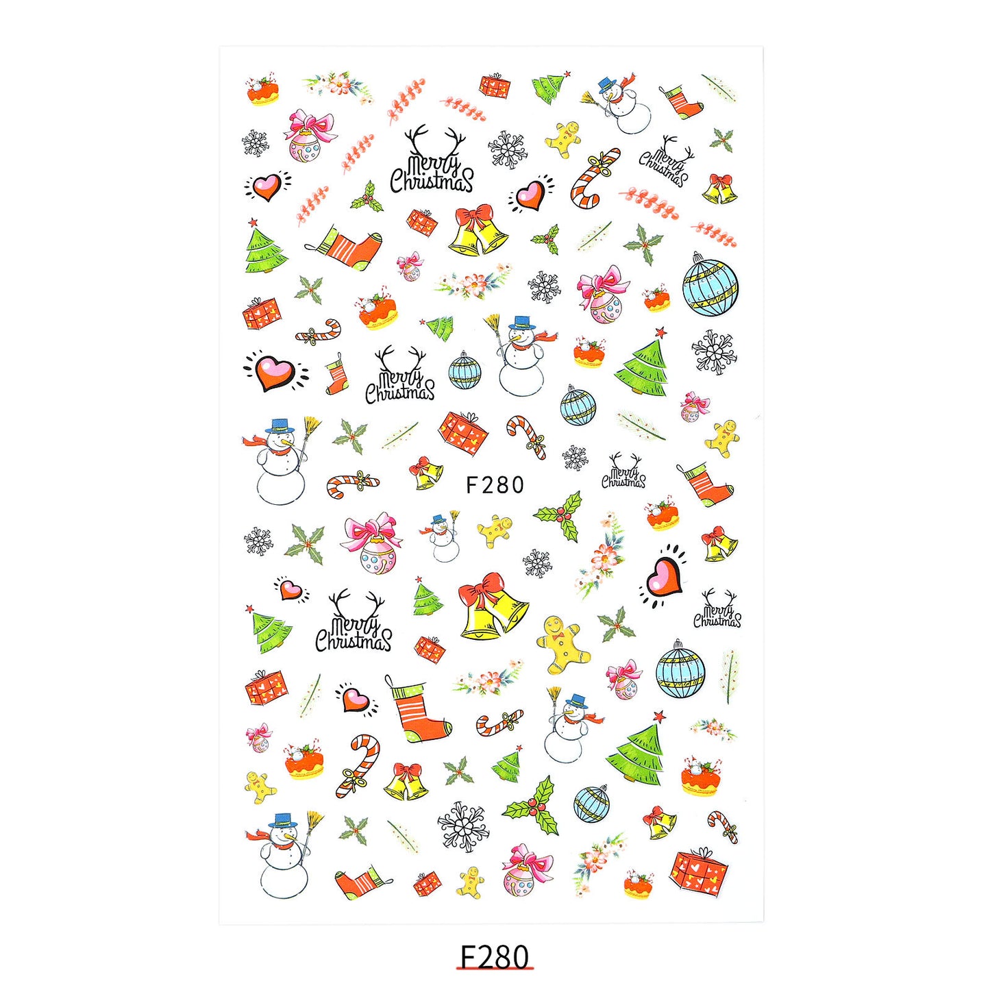 Neuer Nagelaufkleber Weihnachtsmann Aufkleber Riemen Klebstoff