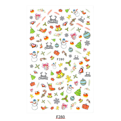 Neuer Nagelaufkleber Weihnachtsmann Aufkleber Riemen Klebstoff