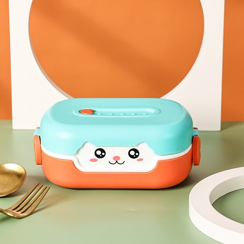 Children Student Portable Divided Lunch Box