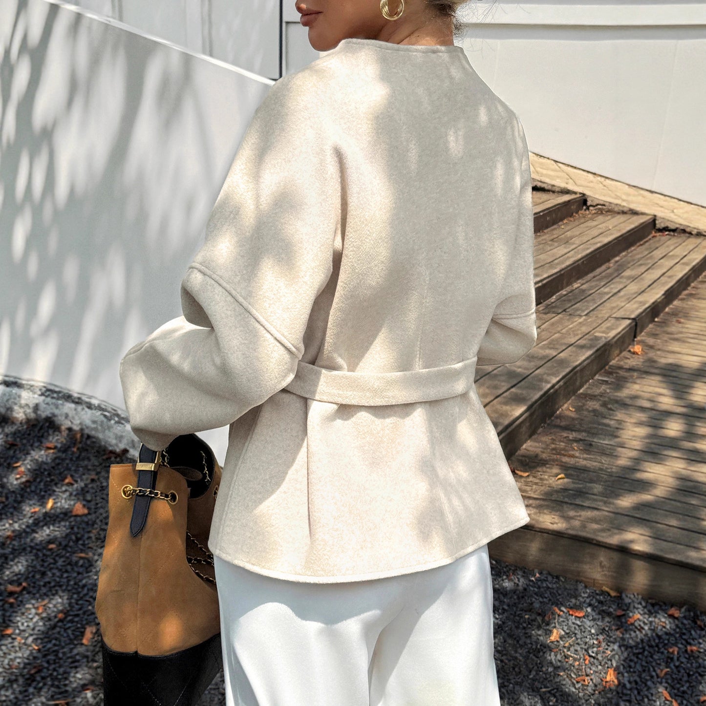 Casual Vacation Strap Long Sleeve Suit Coat Women's Clothing