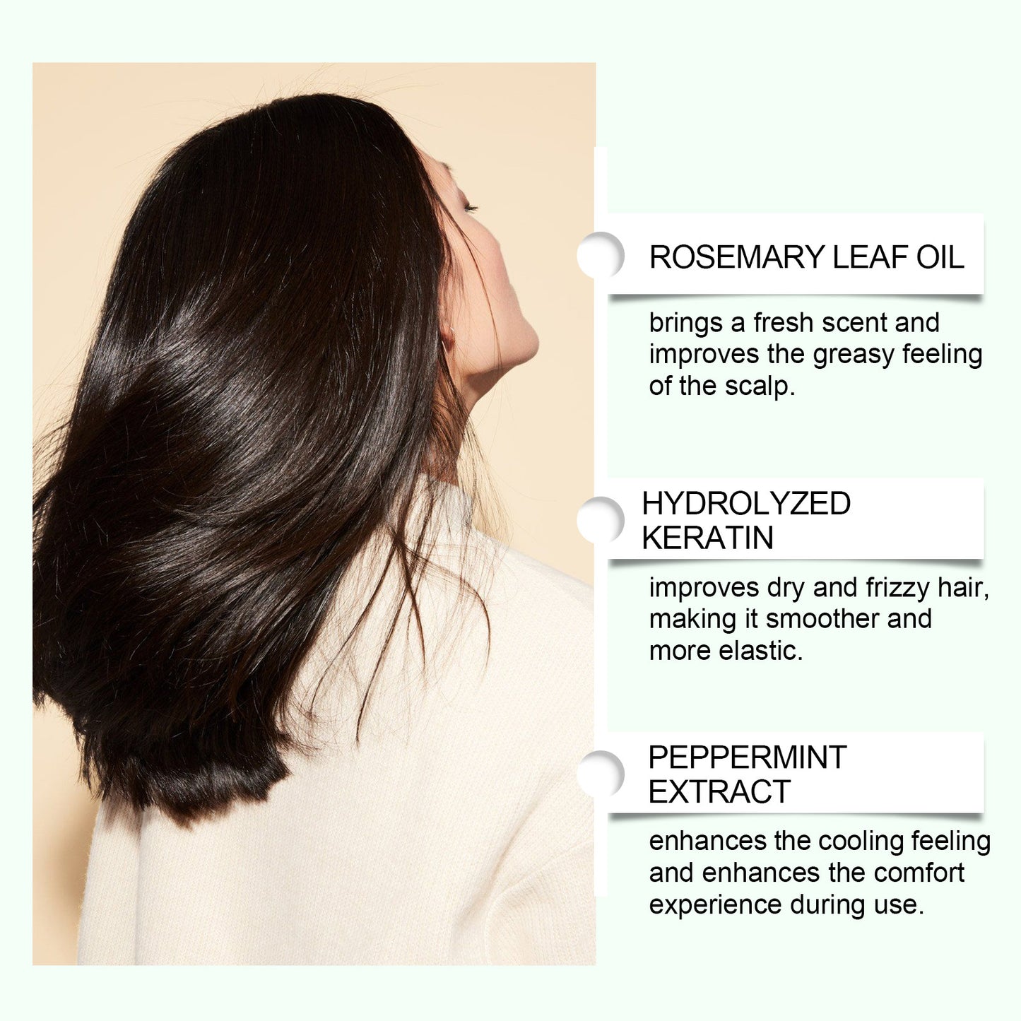 Rosemary Care Sanftes Shampoo zur Reinigung und Pflege der Kopfhaut für natürliches und flauschiges Haar