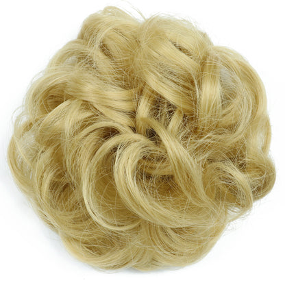 Fluffy Natural Hair Bag Long Beard Bun Artificial Hair Bun