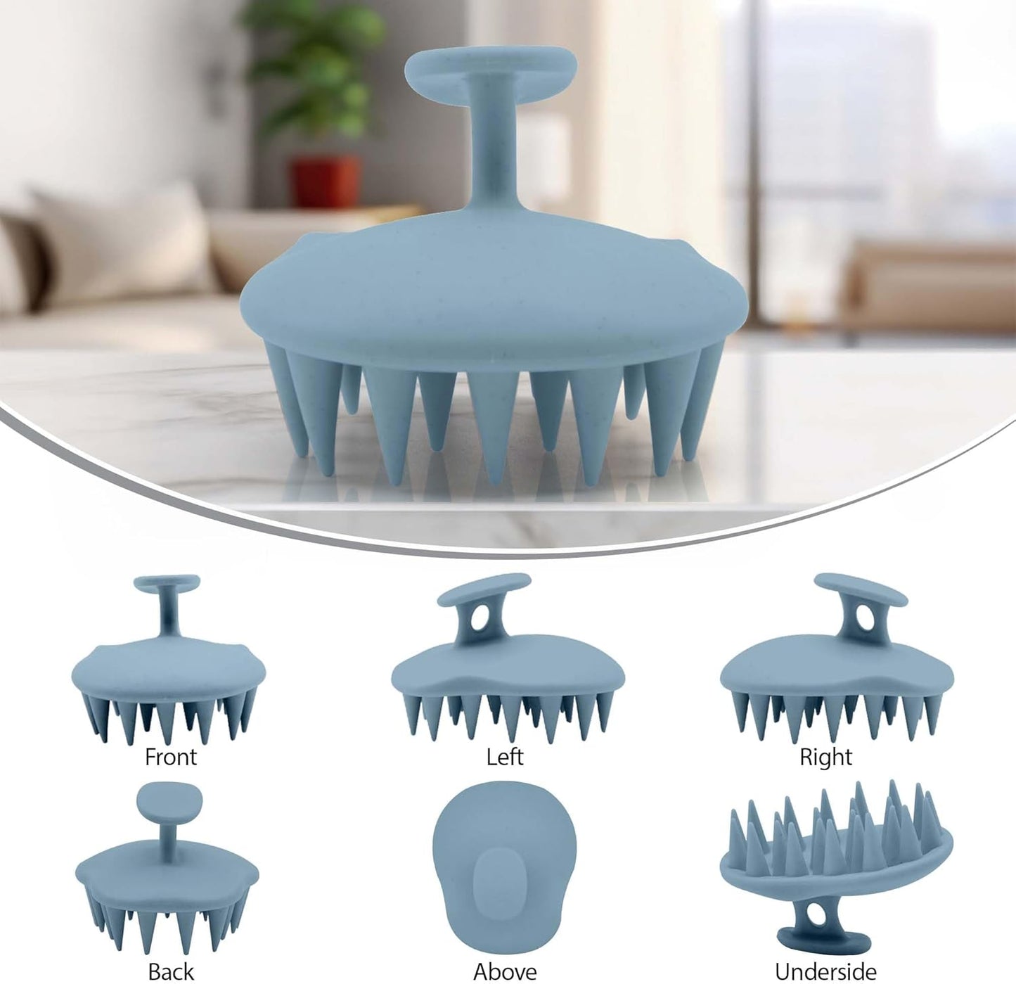 Kopfhautmassage-Shampoobürste – Silikon-Kopfhautpeeling zur Schuppenentfernung und Förderung des Haarwachstums, Kopfhautbürste für nasses und trockenes Haar, Shampoobürste für Männer und Frauen