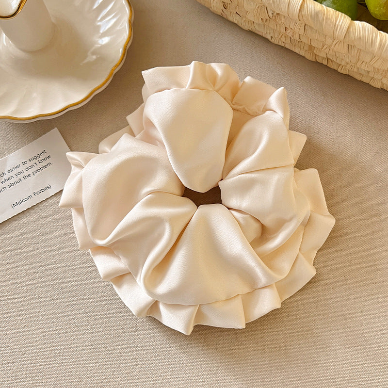 Haargummi im koreanischen Ballettstil, plissiert, übergroß, mit Kissenform