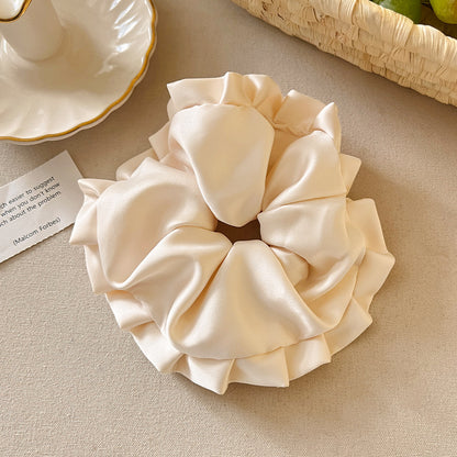 Haargummi im koreanischen Ballettstil, plissiert, übergroß, mit Kissenform