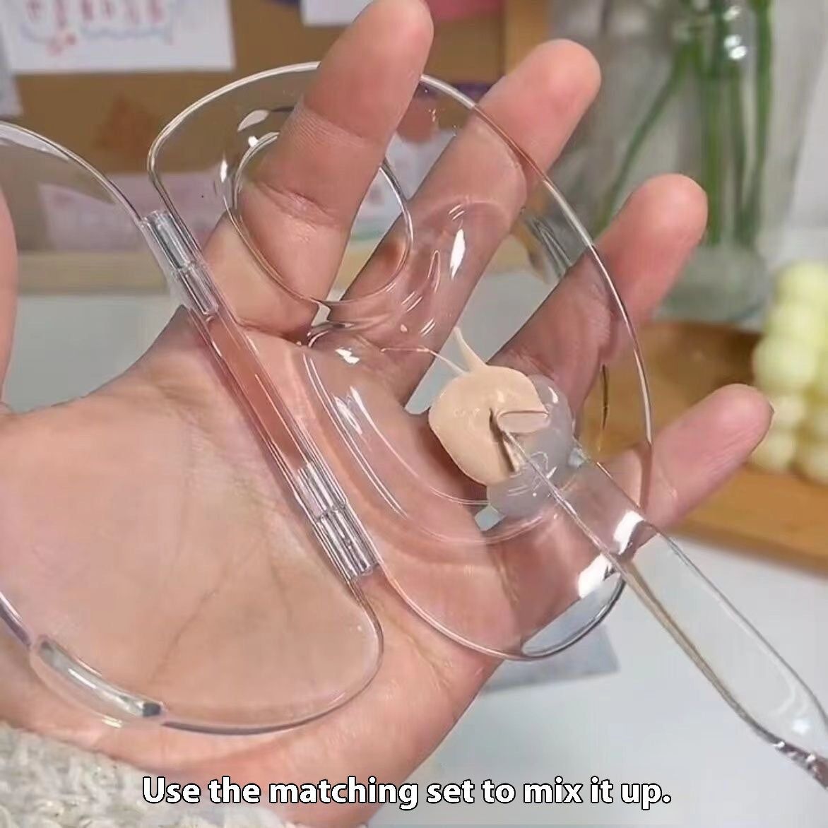 Liquid Foundation Makeup Portable Clear Multi-functional Blending Plate