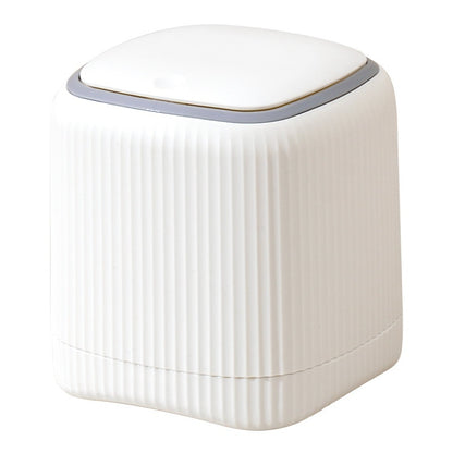 Übergroßer, doppelwandiger Mini-Tischmülleimer mit Deckel für bequeme Benutzer