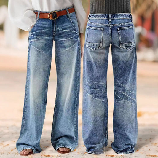 Lässige Damen-Jeans mit geradem Bein, die zu jedem Outfit passt