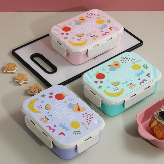 Isolierte Lunchbox aus Edelstahl 304 mit kreativem Cartoon-Print