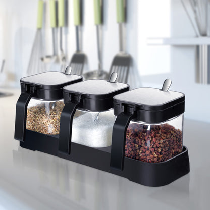 Hitzebeständige Salzstreuerflasche aus Glas mit Griff, Gewürzglas