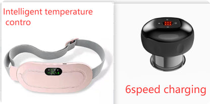 Menstruations-Heizkissen, intelligenter Wärmegürtel zur Linderung von Rückenschmerzen und Krämpfen, vibrierendes Bauchmassagegerät, elektrisches Taillengürtelgerät