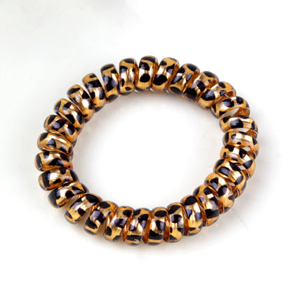 Plastic Leopard Print Phone Line Hair Ring Hair Rope
