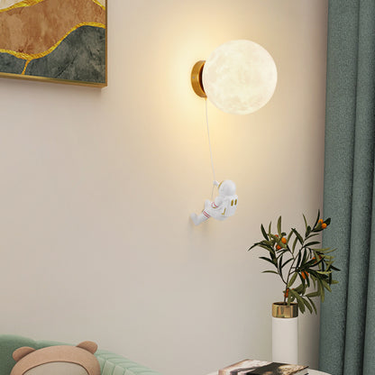 Moderne minimalistische Mond-Wandlampe fürs Kinderzimmer
