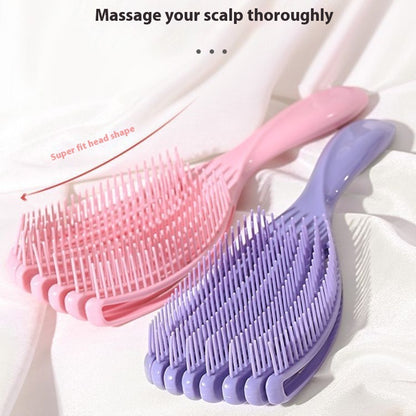 Ribs Big Curved Comb Shell Comb Multifunctional Massage Comb