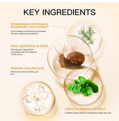 Feuchtigkeitsspendende Essenz mit Schneckenextrakt – nährend, feuchtigkeitsspendend und pflegend