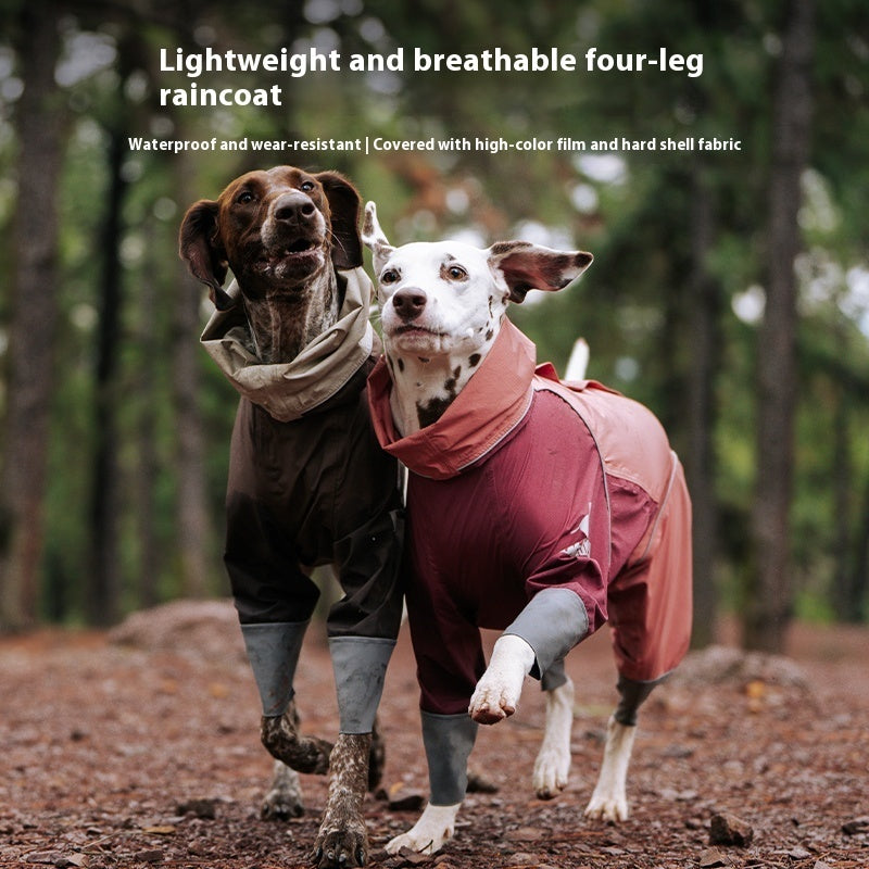 Wasserdichter Welpen-Regenmantel für Vierbeiner, Hunde-Shelljacke