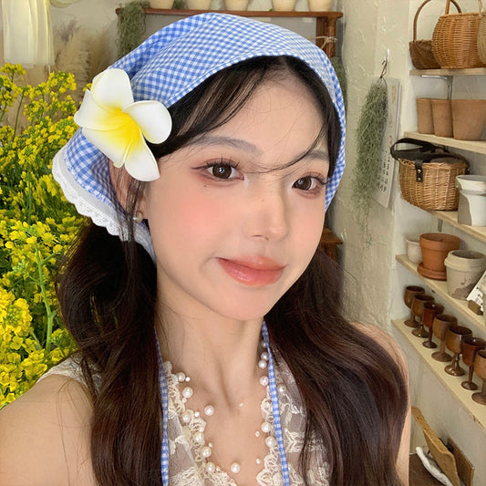 Female Sweet Dopamine Lace Hair Band Headcloth