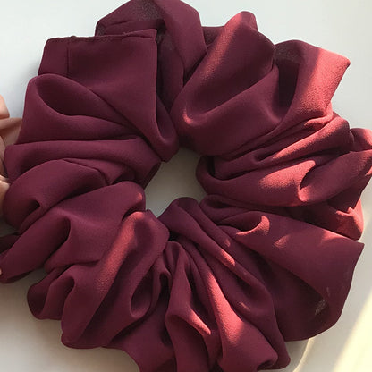 Großer Kopfstrauß aus Chiffon, Dickdarmring, Haarring