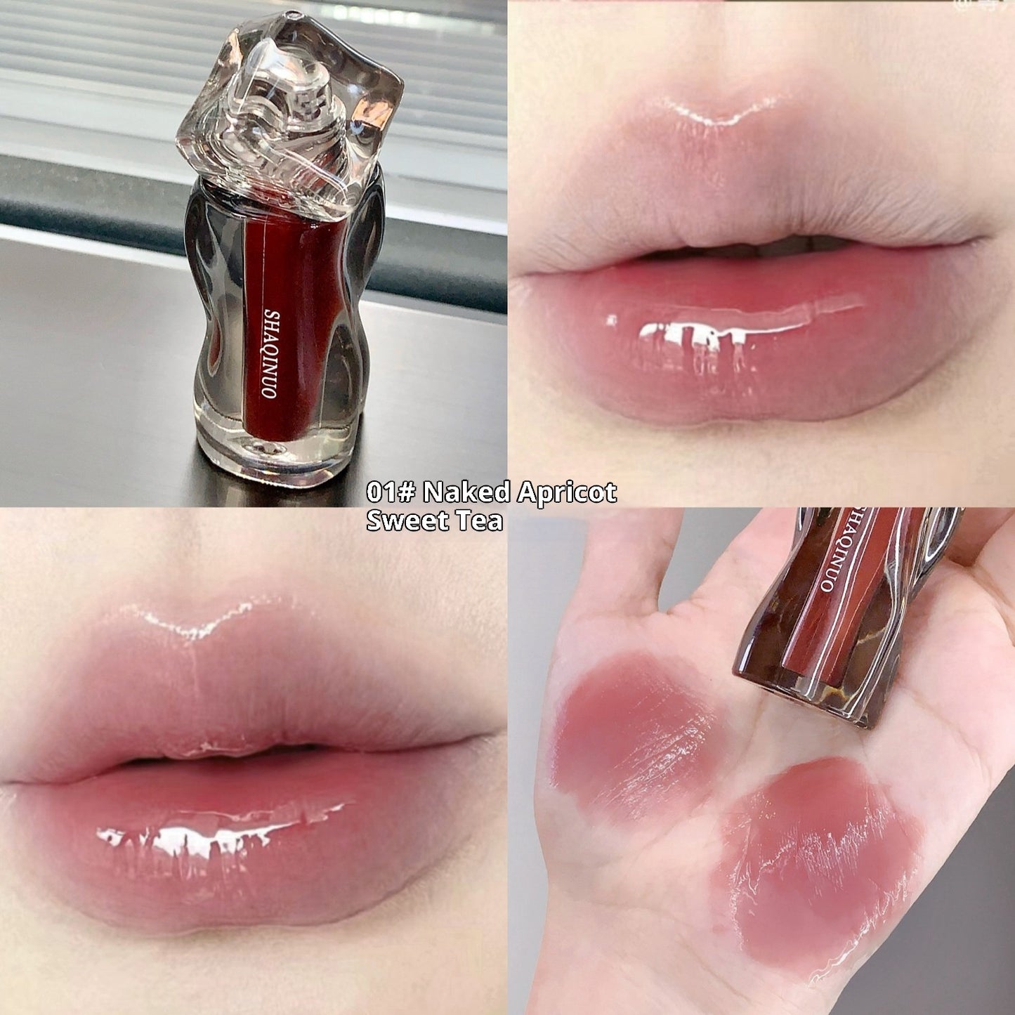 Kristallklarer, glänzender Lippenbalsam