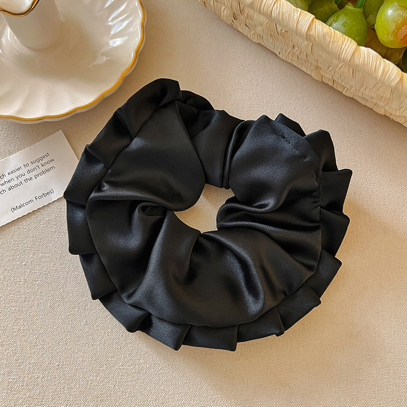 Haargummi im koreanischen Ballettstil, plissiert, übergroß, mit Kissenform