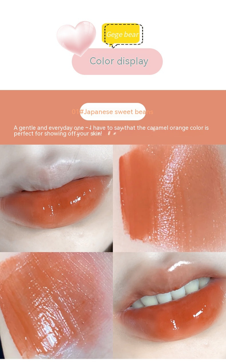 Glatter, glänzender Lippenstift, Farbspiegel