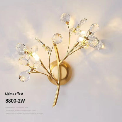 Entrance Restaurant Bedroom Crystal Lamp Background Wall Branch Wall Lamp