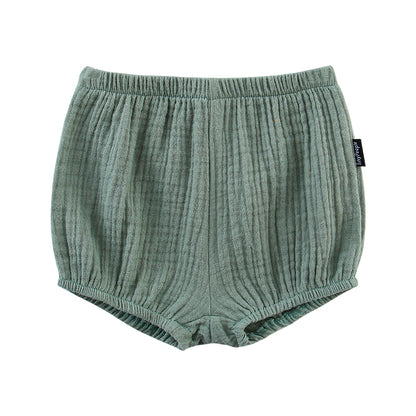 Baby-Shorts aus Baumwollkrepp, atmungsaktive, leichte Sommerhosen, Baby-Bloomers