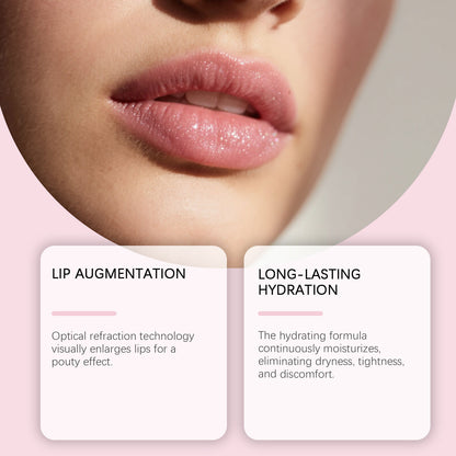 Feuchtigkeitsspendender Lipgloss mit feinem Glitzer