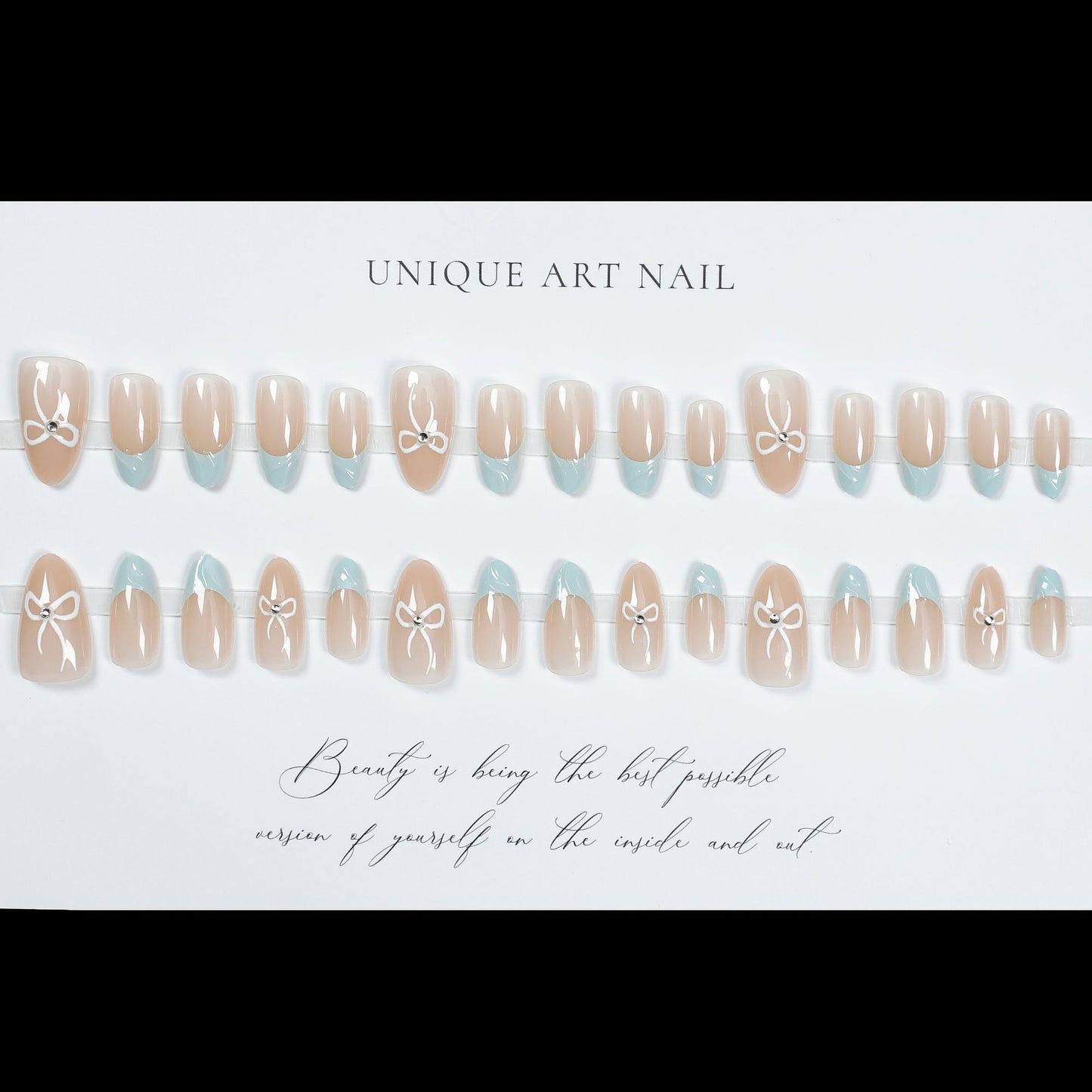 Französischer 3D-Nagelsticker für Damen