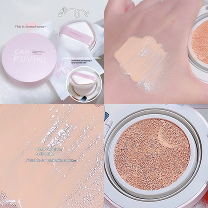 Cappuvini Feuchtigkeitsspendender Concealer, Air Cushion Concealer, mattes Nude-Make-up, mädchenhafter Stil, Studentinnen-Haushaltswaren