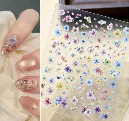 Kamelie 5D Relief Nagelsticker Stereo Ornament