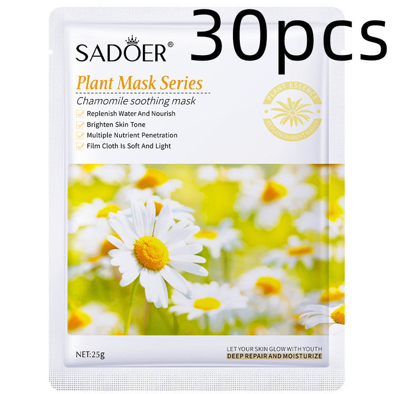 Einfache feuchtigkeitsspendende Gesichtsmaske mit Pflanzen und Früchten