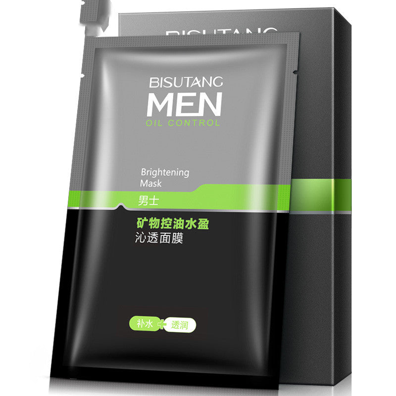 Feuchtigkeitsspendende und erfrischende Gesichtsmaske mit Mineralwasser für Männer