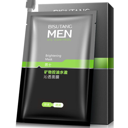 Feuchtigkeitsspendende und erfrischende Gesichtsmaske mit Mineralwasser für Männer