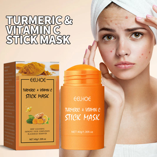 Ingwer-Gelbe Schlamm-Gesichtsmaske, feste Gesichtsmaske gegen Akne, verkleinert die Poren bei geschlossenem Mund