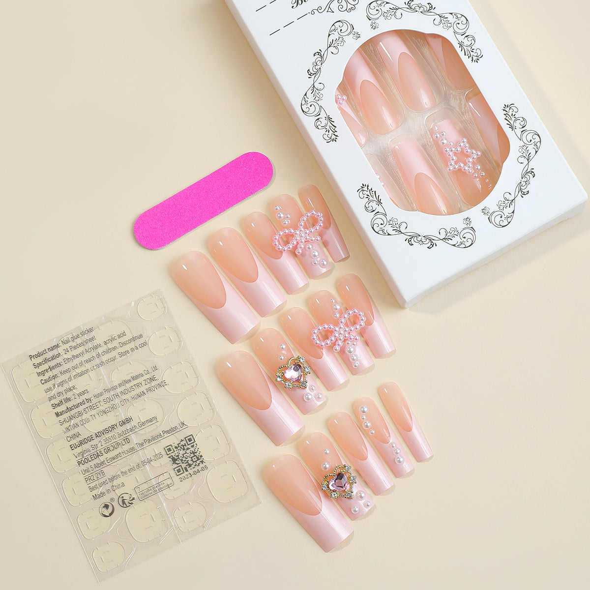 Nagelspitze „Love Diamond Bow Wear“ für Damen