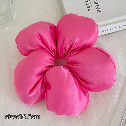 Schwammblumenkissen, Satin-Stirnband mit großem Darm