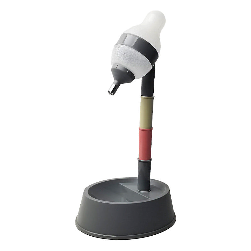 Automatischer Wasserspender für Haustiere mit Ständer, Futternapf und verstellbarer Höhe, Wasserflasche für Katzen und Hunde, Trinkbrunnen