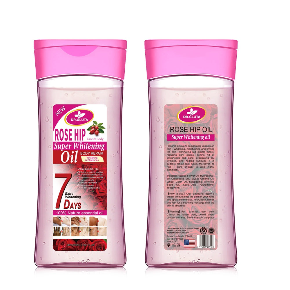 Hagebutten-Körperöl Super Whitening Natürliches ätherisches Öl Hautpflege Anti-Aging 200 ml 