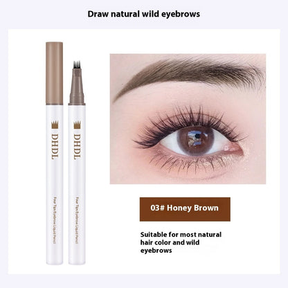 DHDL Vier-Gabel-Augenbrauenstift, wasserfest, schweißresistent, langanhaltend, wischfest