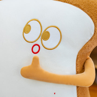 Großes Lendenkissen, Schlafkissen, Plüsch-Toast-Spielzeug